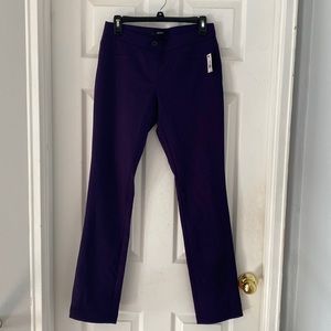 New violet slip on pants w/mock pockets -smoke free home